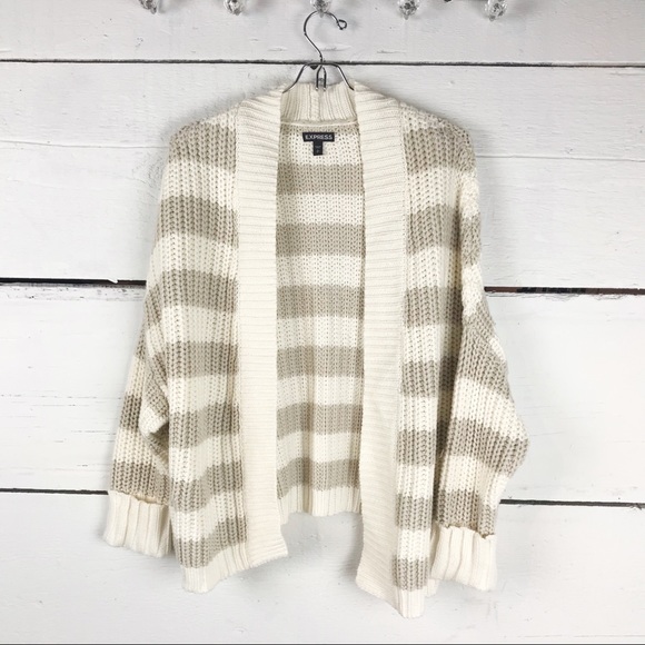 Express Sweaters - Express striped cardigan chenille